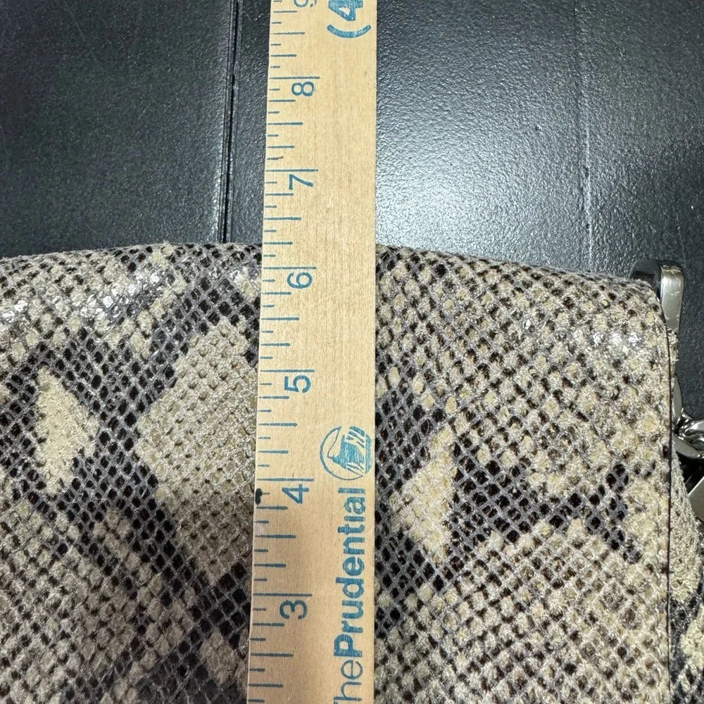 Michael Kors‎ Julian Snake Print Leather Dark Sand Shoulder Flap